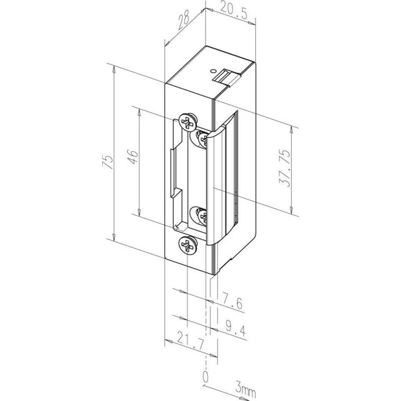 Abrepuertas elctrico ASSA ABLOY 17 12 V DC 100%ED estndar (3324034087)