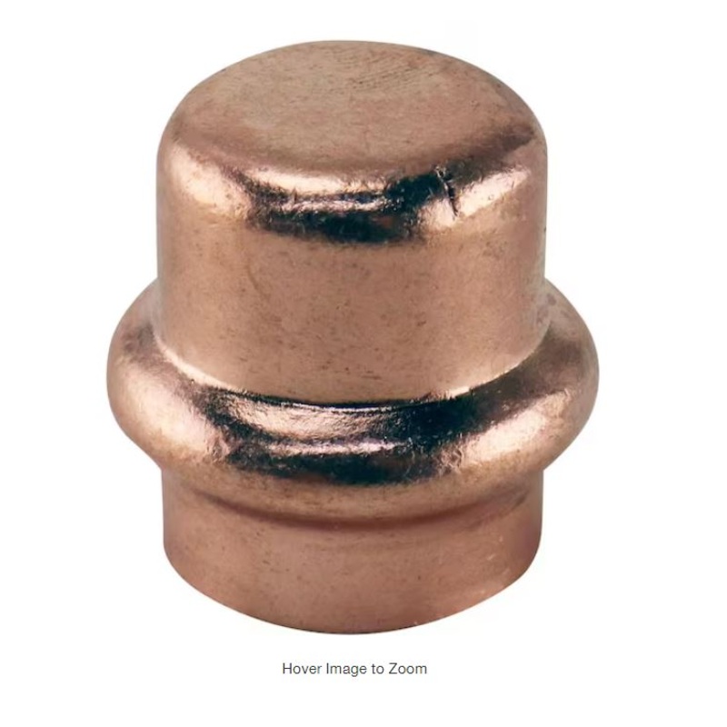 1/2 in. Copper Press Tube Cap