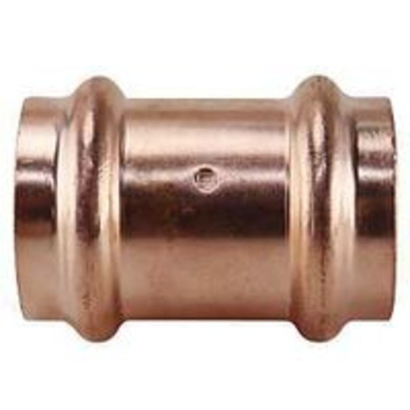 1 in. x 1 in. Copper Press x Press Coupling with Dimple Stop