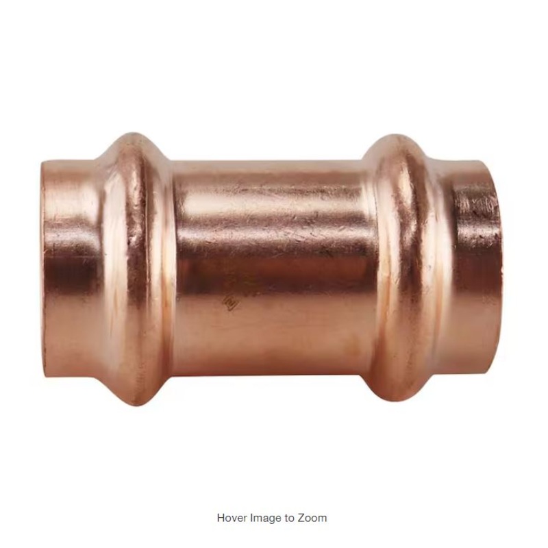 3/4 in. x 3/4 in. Copper Press x Press Repair Coupling with No Stop