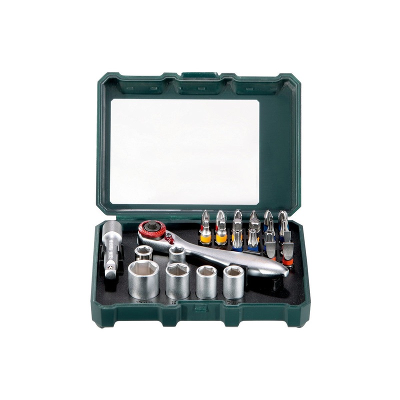 Metabo Bit box and ratchet set "SP" 26 pieces