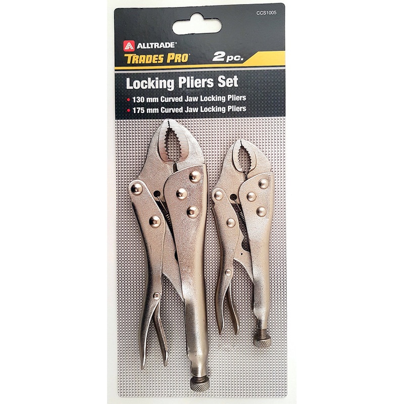 2pc Pack 130mm/5-1/4" & 175mm/7" Curved Jaw Locking Plier Set