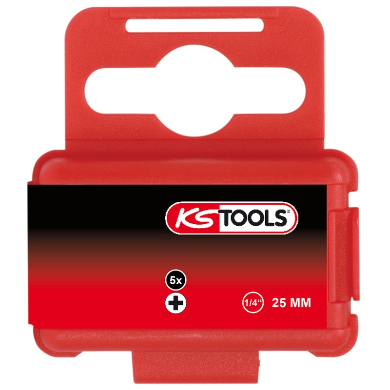 KS TOOLS 1/4" TORSIONpower bit, 25mm, PH1, paquete de 5 ( 918.3106 )