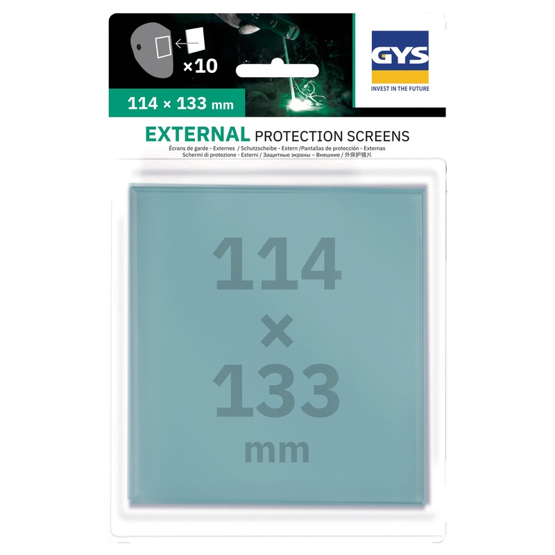 GYS 043893 Outer Cover Lens Clear 133 x 114mm Polycarbonate (Pkt 10) [0624]