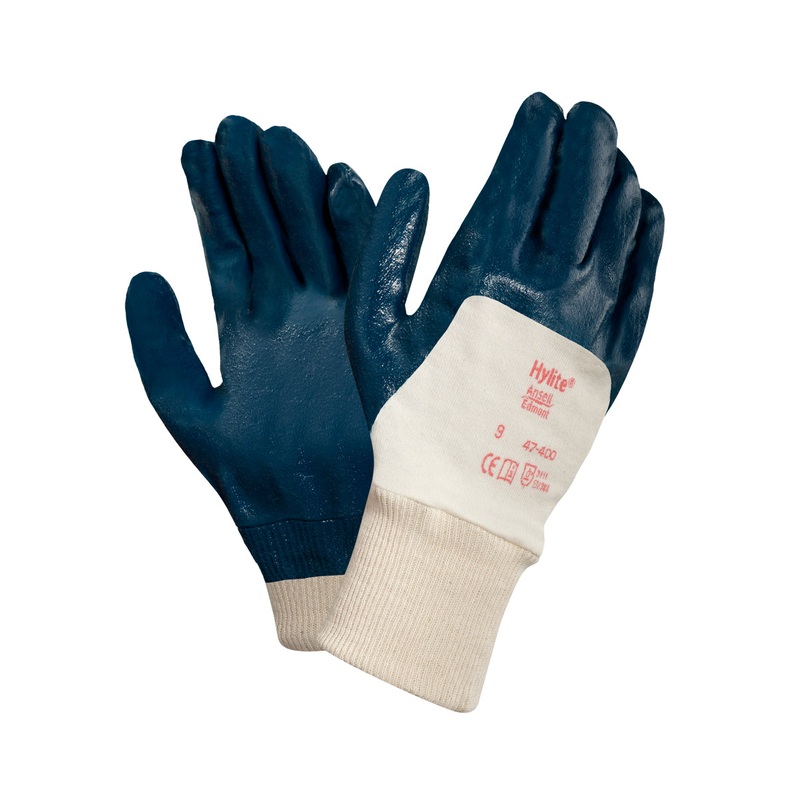 Glove Ansell Hylite 47-400 Palm Coated Blue Size 7 [7873]