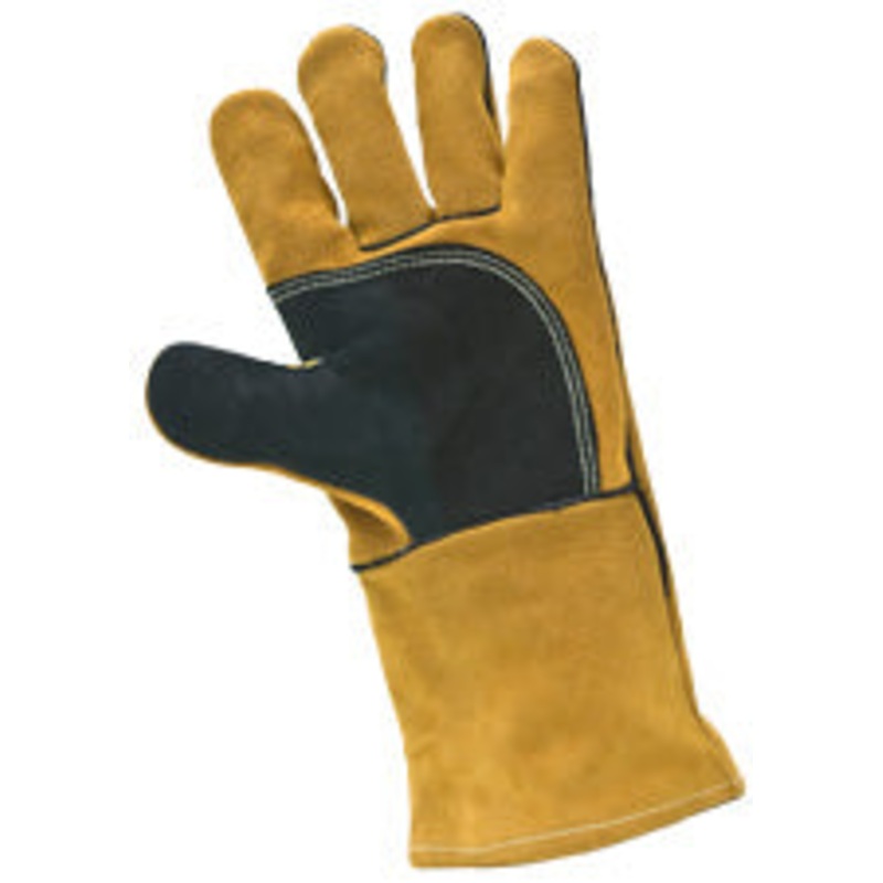 Welders Gauntlet Glove Gold 15" Cuff Lined Superior Kevlar Stitched Lined 37cm [1650]
